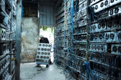 Expansive mining farm hosting thousands of mining rigs